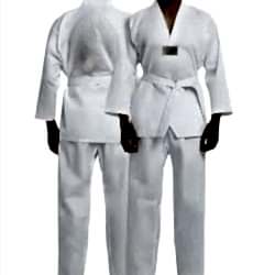 Senson Beyaz Yaka Acemi Fitilli Taekwondo Elbisesi Senson Beyaz Yaka Acemi Fitilli Taekwondo Elbisesi