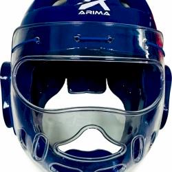 Arıma Taekwondo Camlı Kapalı Kask- Mavi