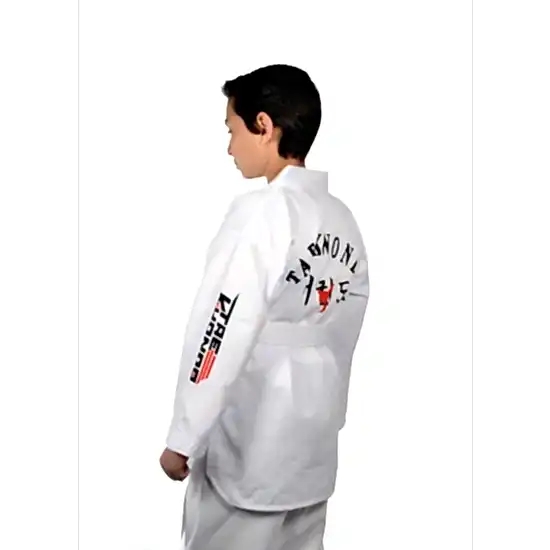 HAŞADO Taekwondo Beyaz Yaka Fitilli Acemi Elbise HAŞADO Taekwondo Beyaz Yaka Fitilli Acemi Elbise
